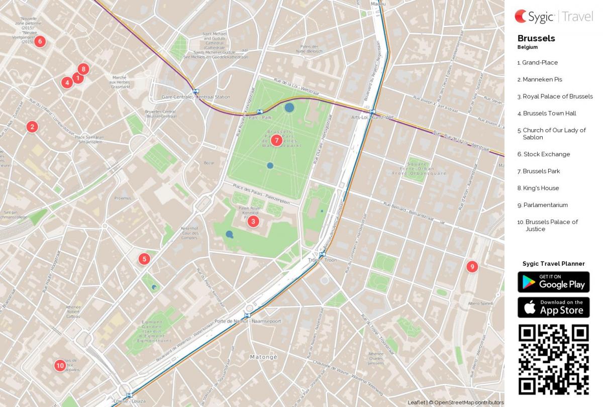 Брюссель парк карта