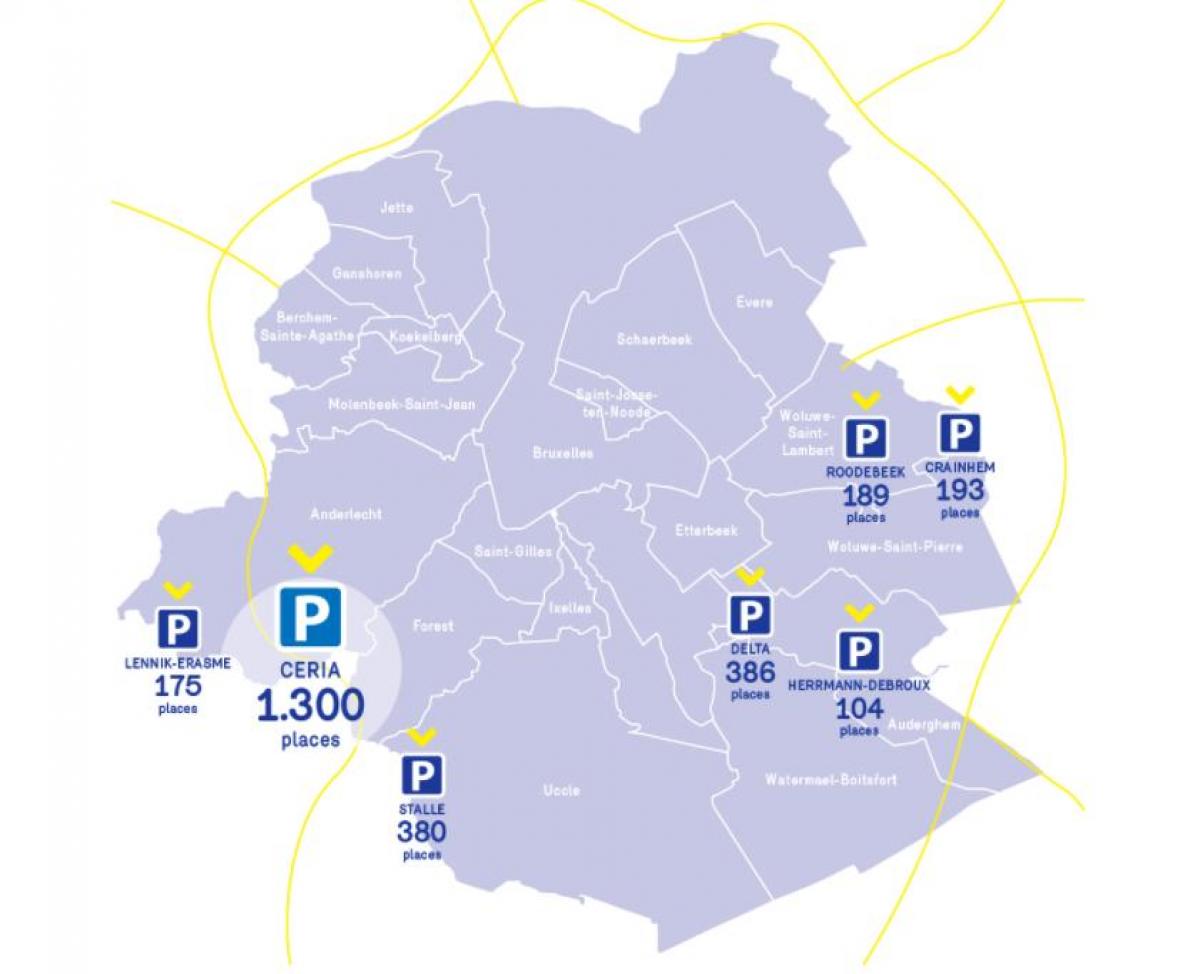 карта ПФ Брюсселе парковка