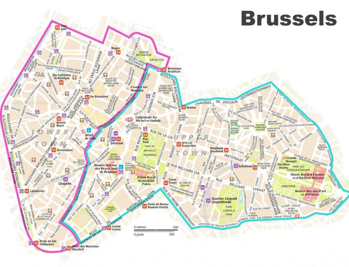 Брюссель карту в формате PDF