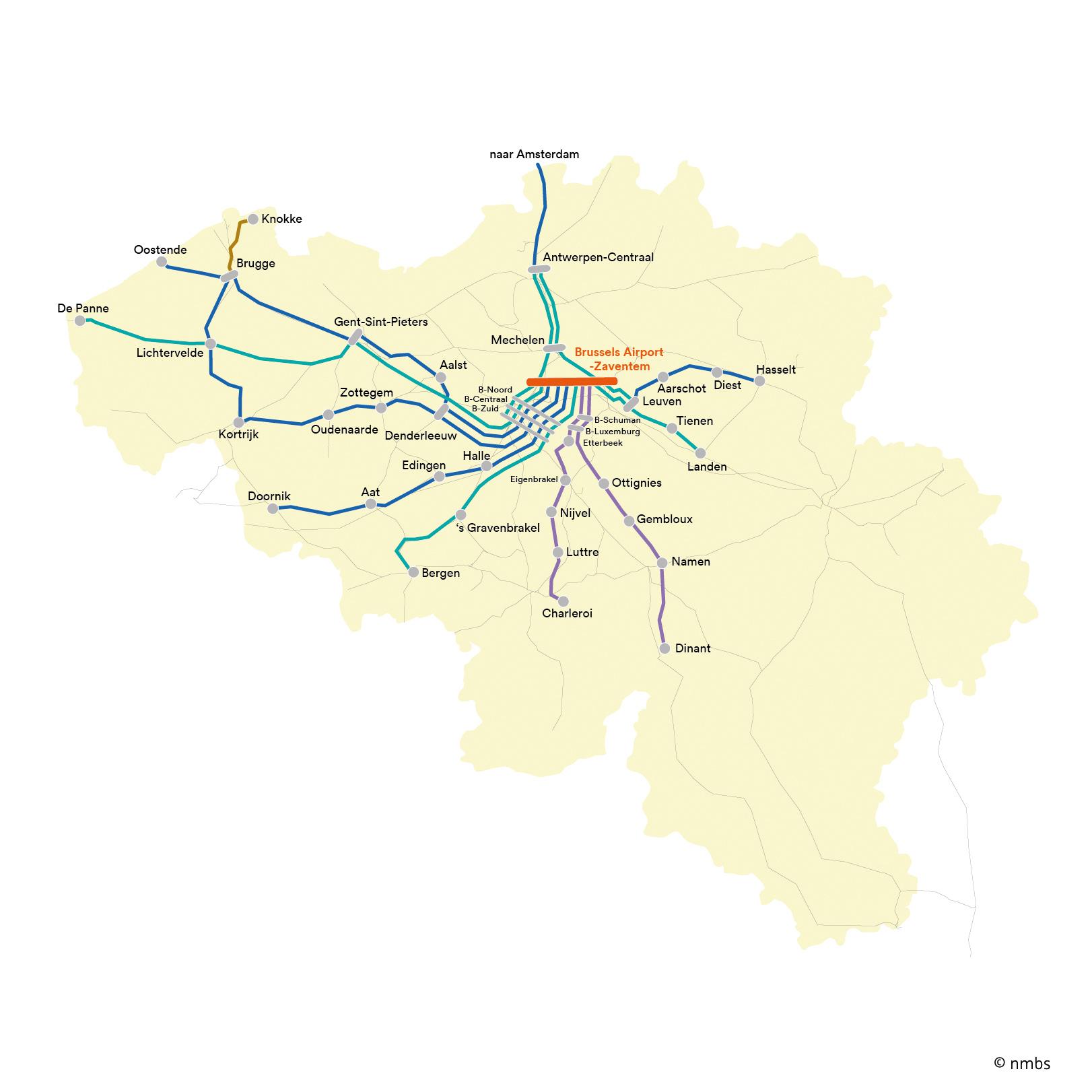 Карта метро брюсселя