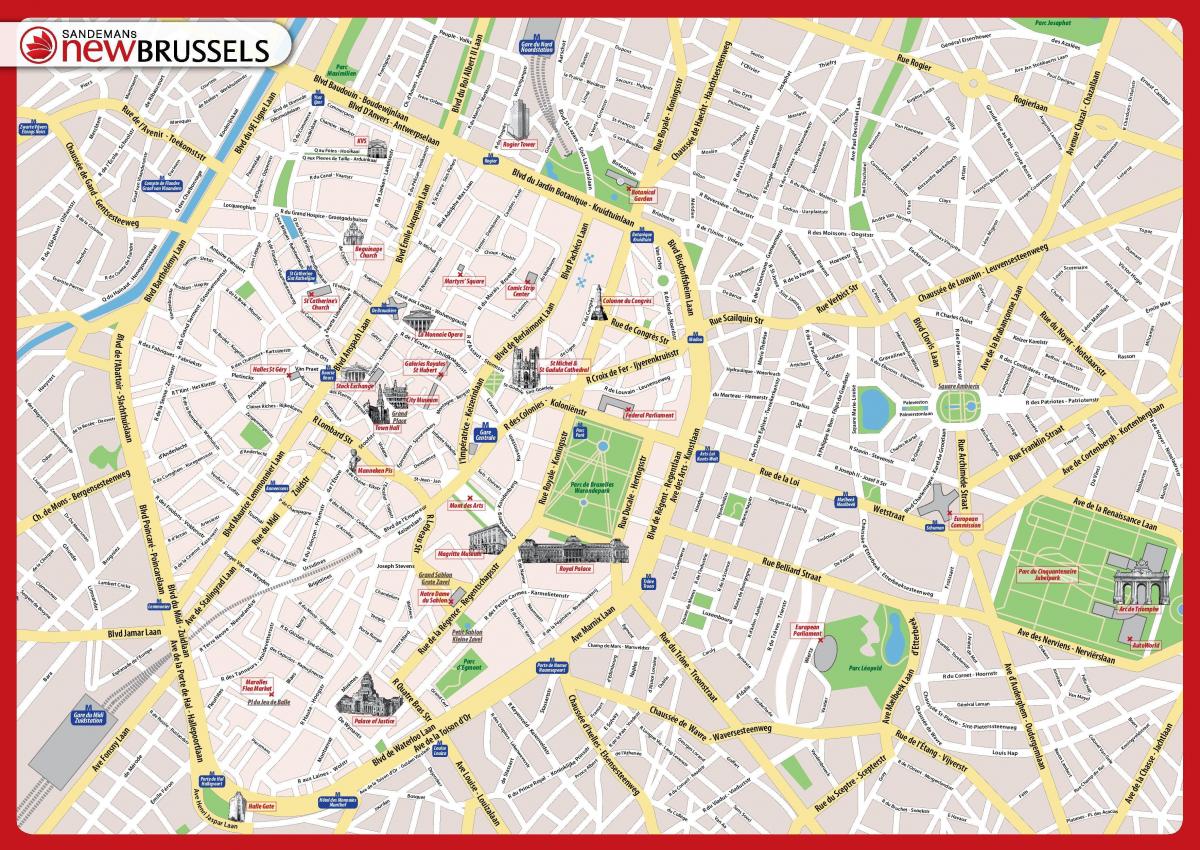 Брюссель достопримечательности карта