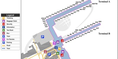 Карта Брюсселя ворота аэропорт