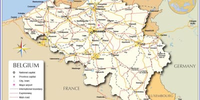 Карта Брюсселя стране