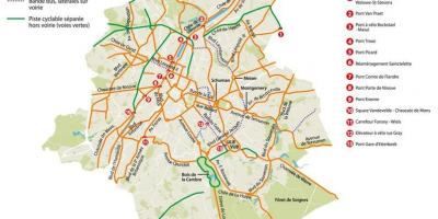 Брюссель велосипеда карте