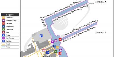 Карта Брюсселя ворота аэропорт