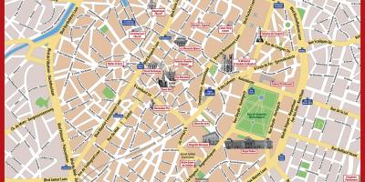 Брюссель пешеходная экскурсия по карте