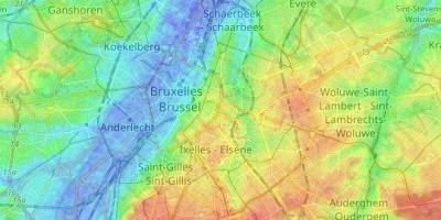 Брюссель топографической карте