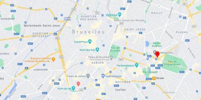 Карта места Шумана в Брюсселе